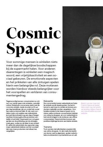 Cosmic space spreads